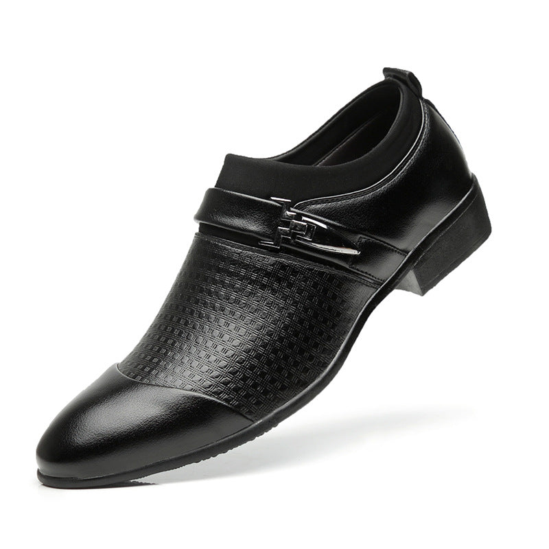 Valencrest™ Executive Leather Shoes – Premium English Black Shoes for Men showing with white background