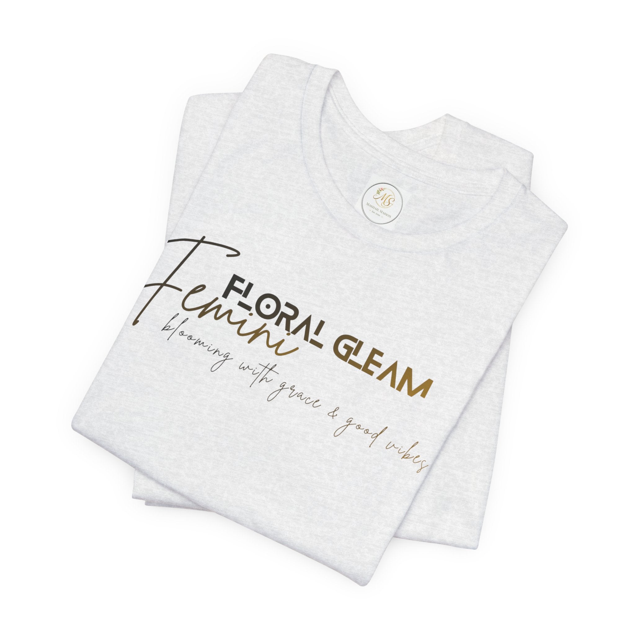 Floral Gleam™ Feminine Aesthetic T-Shirt | Soft Girl Spring '26 Capsule | Minimal Chic Graphic Tee