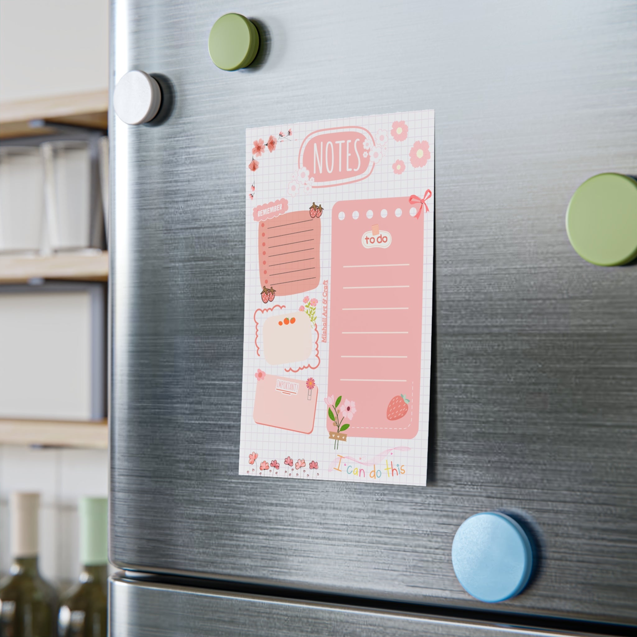 Cute Pink Floral To-Do List Notepad 🌸Aesthetic Daily Checklist Sticky Notes | Productivity Planner Pad