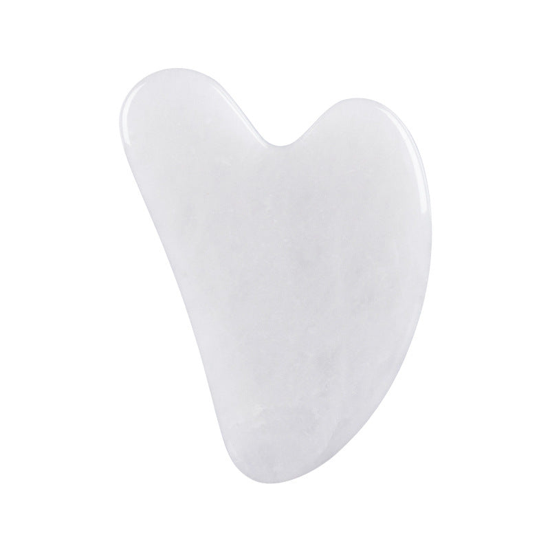 Heart-shaped white object on a white background