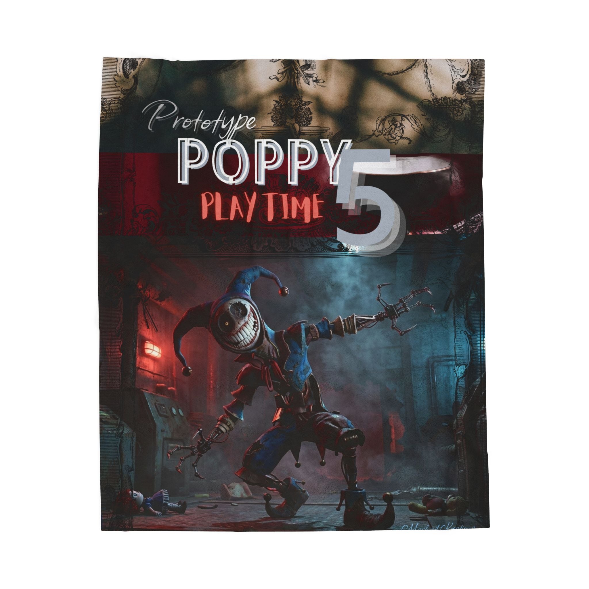 Monster Character Horror Velveteen Plush Blanket | Creepy Game Artwork