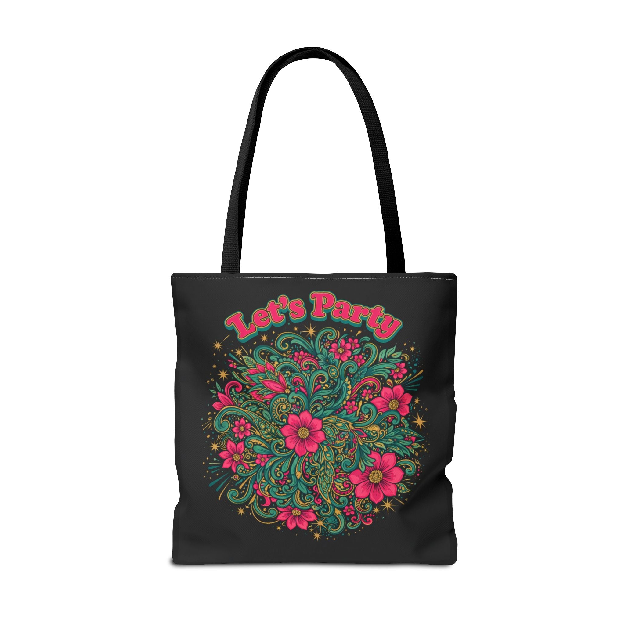 Midnight Bloom - Floral Mandala Aesthetic Tote | Noir Edition