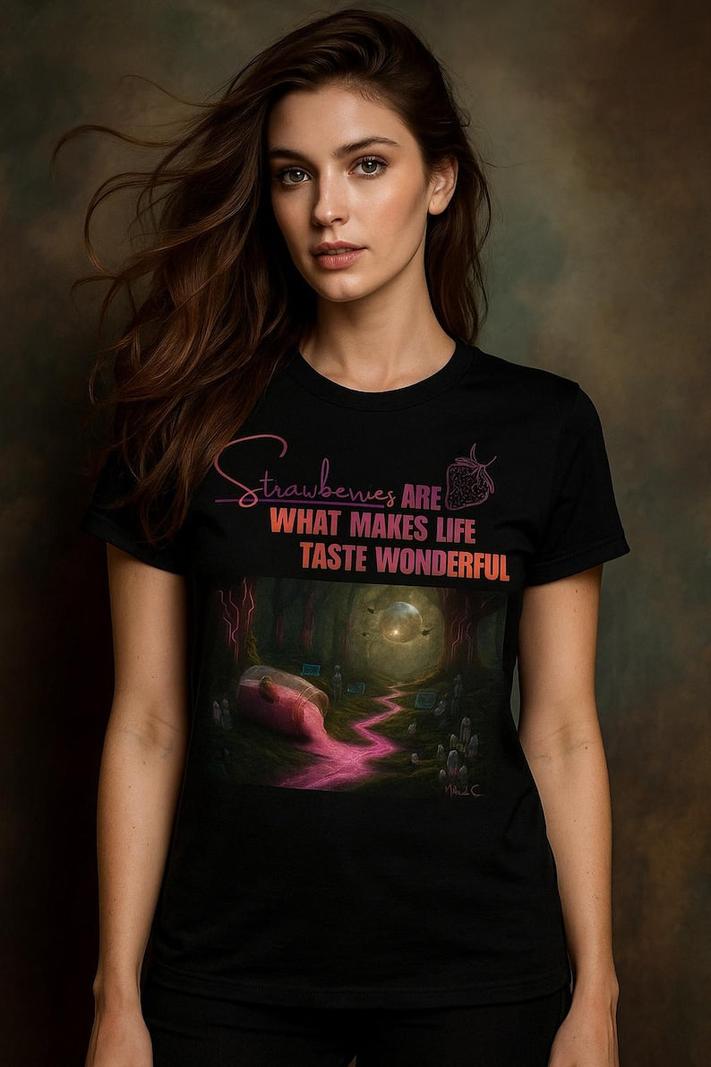 Strawberry Aesthetic T-Shirt 🍓 Vintage Graphic Tee | Cottage Core Berry Shirt