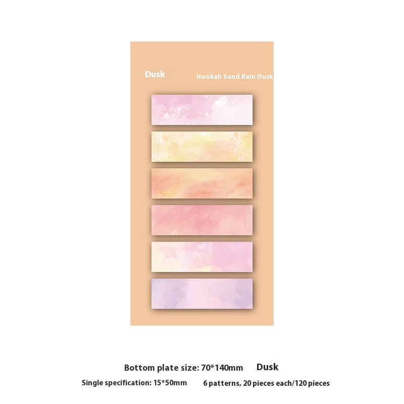 Packaging of Dusk hookah sand with watercolor design on a beige background