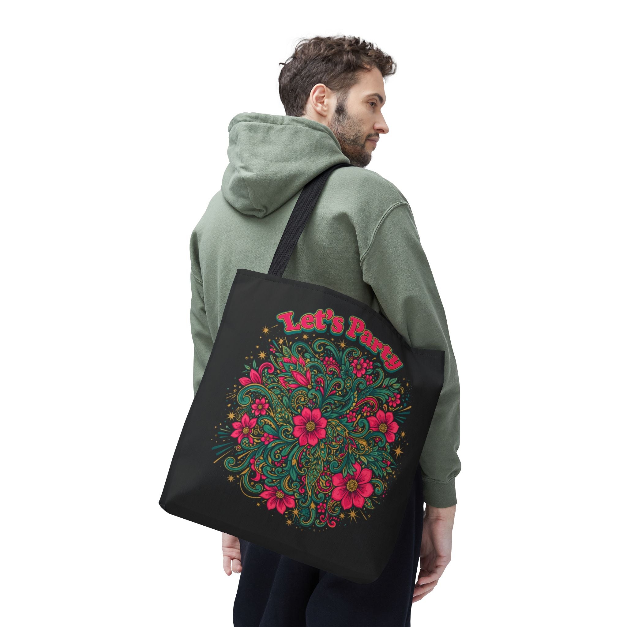 Midnight Bloom - Floral Mandala Aesthetic Tote | Noir Edition