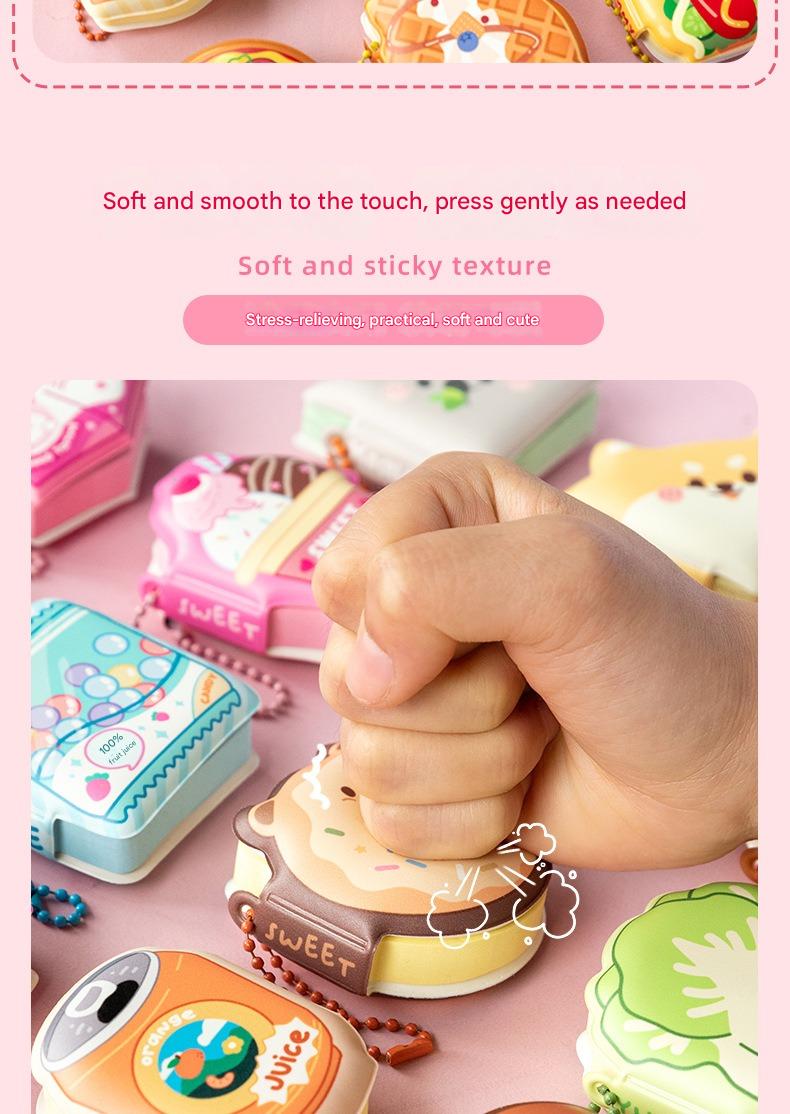 Stress-Relief Mini Sticky Notes Set | Adorable Pocket Memo Pad (4-Piece Set)