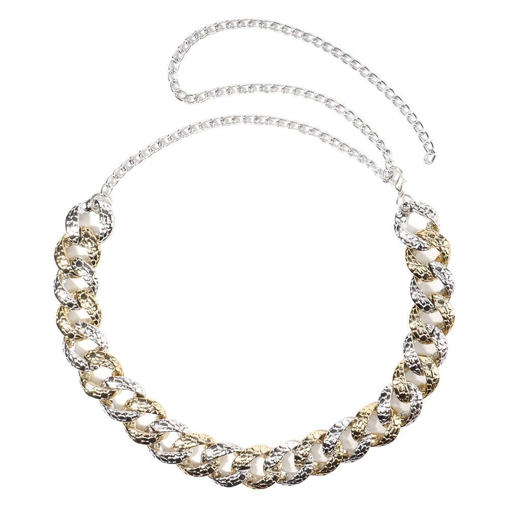 Necklace with pearls and crystals on a white background