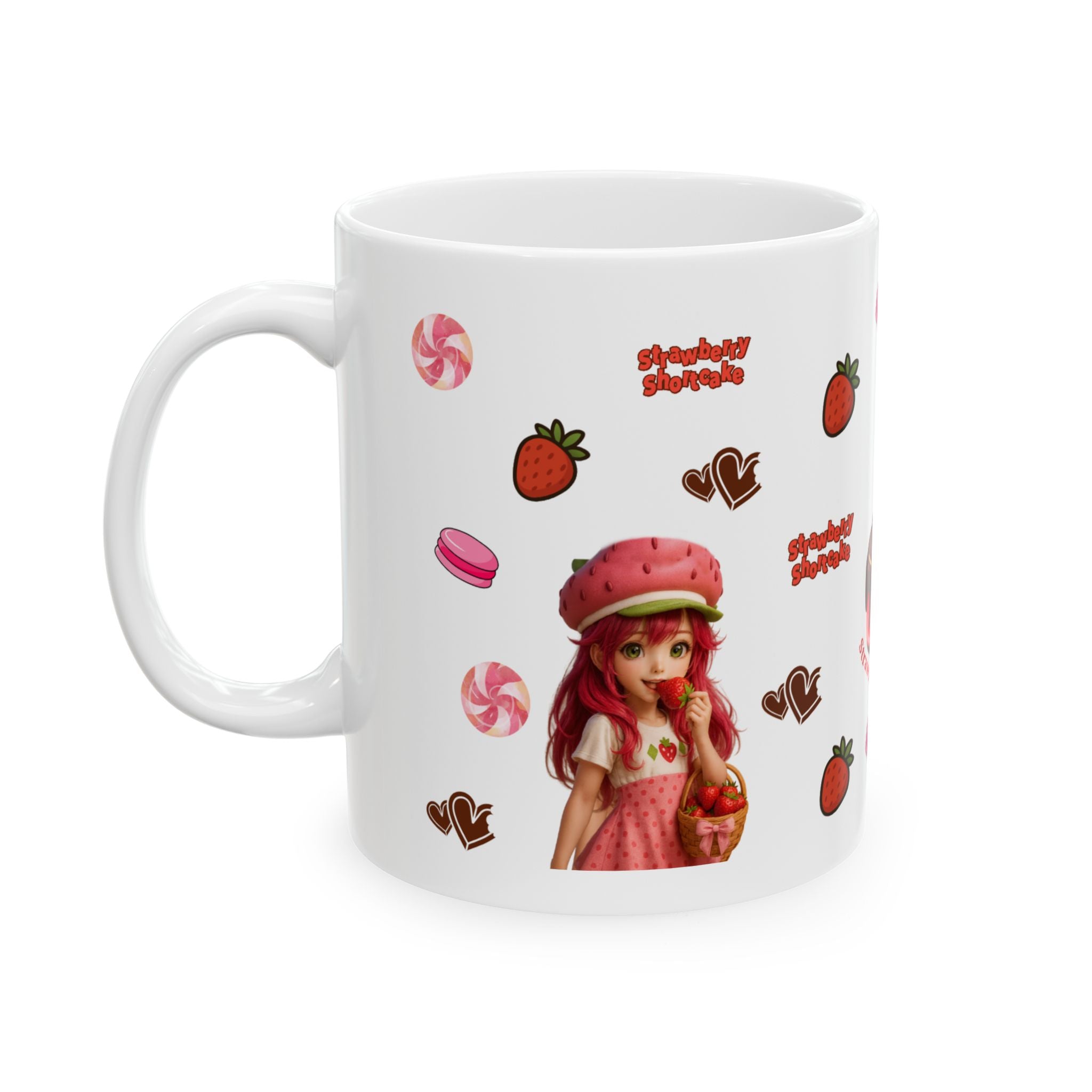 Strawberry Pattern Mug | Cute Coffee Ceramic Mug