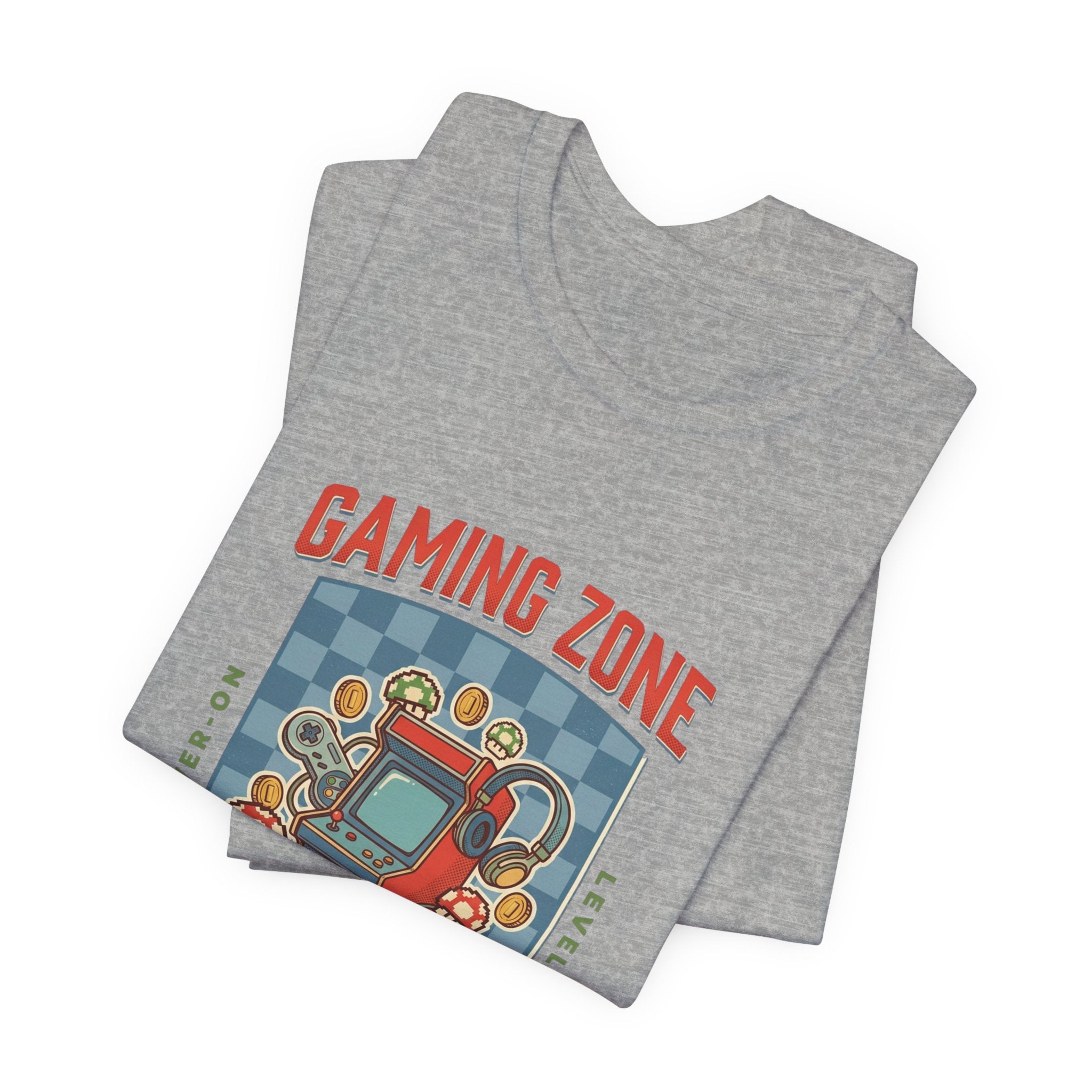 Gray tank top with 'Gaming Zone' graphic design on a white background