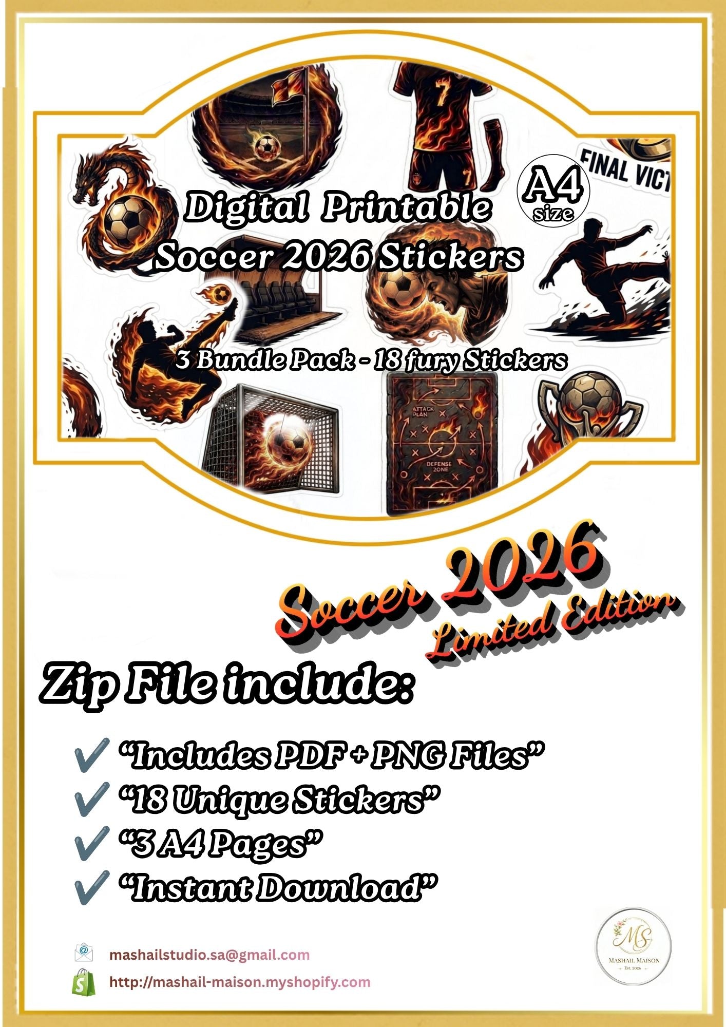 soccer 2026 fury digital download stickers