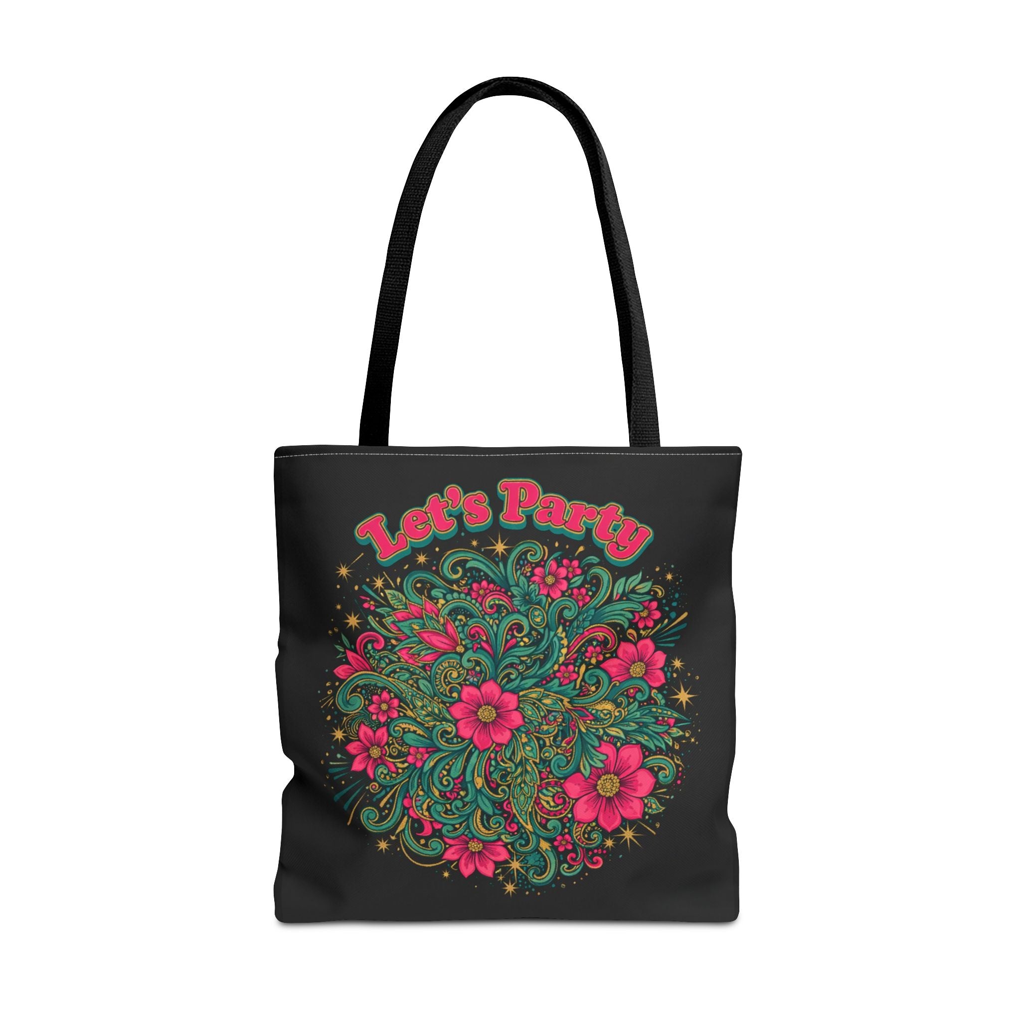 Midnight Bloom - Floral Mandala Aesthetic Tote | Noir Edition