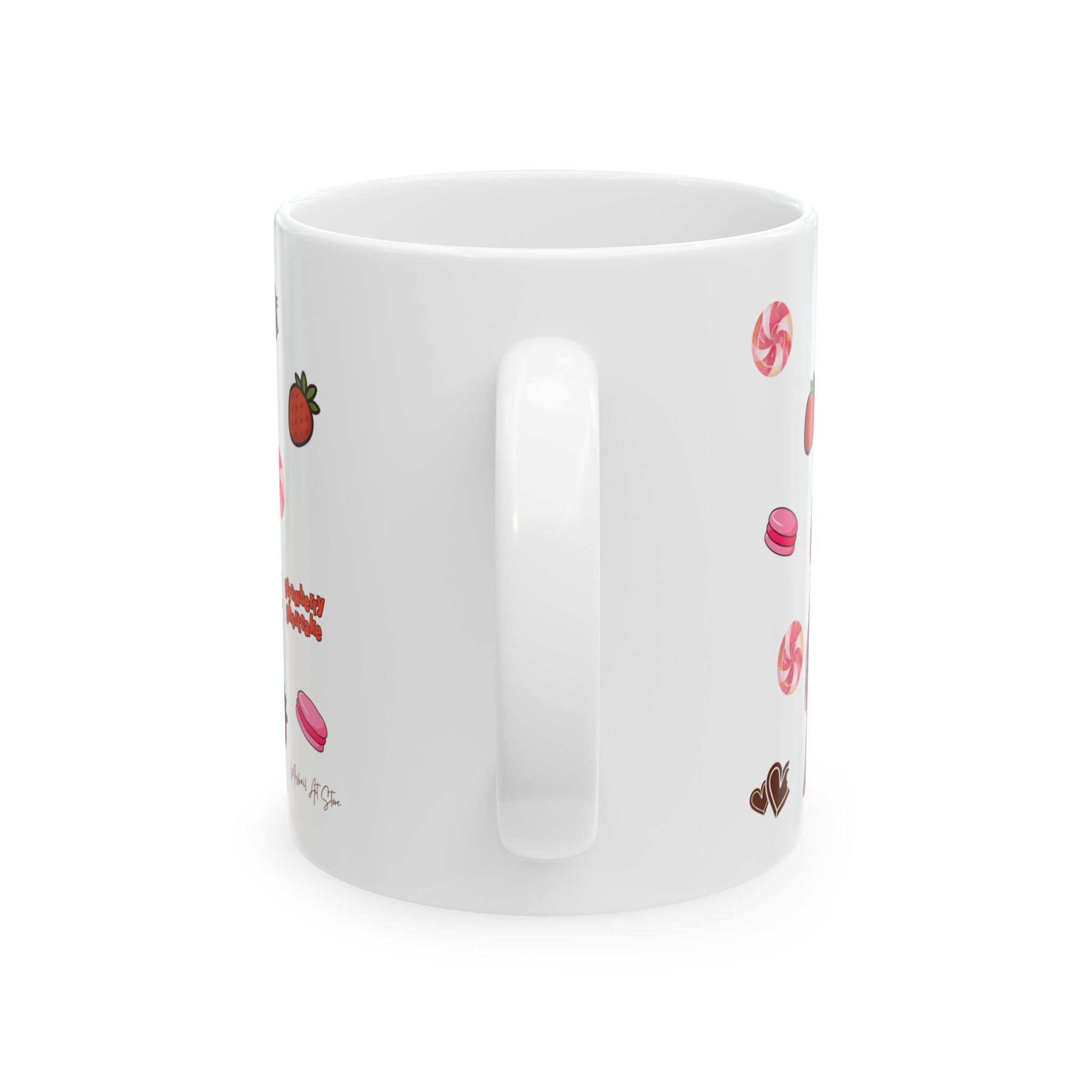 Strawberry Pattern Mug | Cute Coffee Ceramic Mug