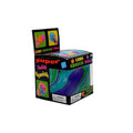 Box of a cube squeeze ball with colorful graphics on a white background