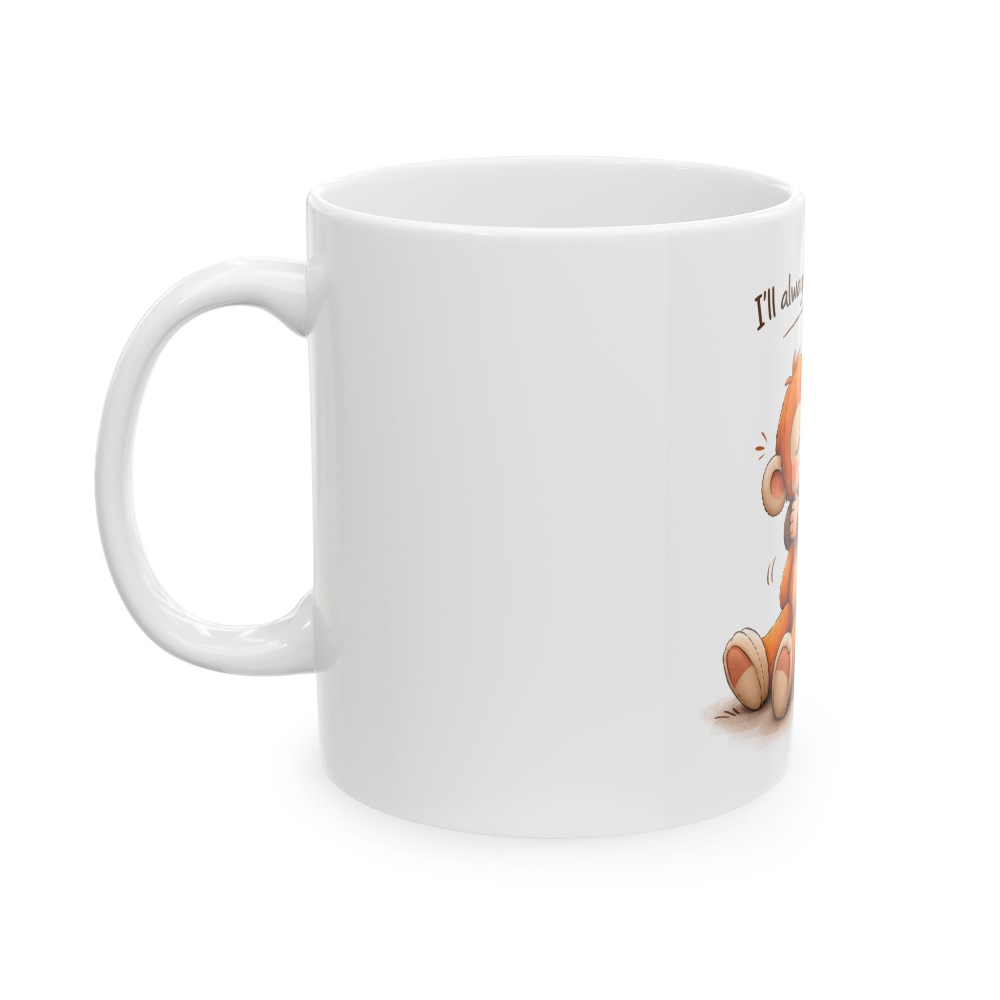 Cute Monkey Hug Ceramic Mug | Cozy Aesthetic Gift