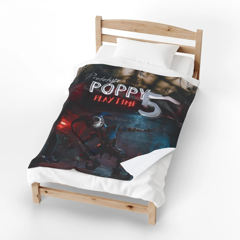 Monster Character Horror Velveteen Plush Blanket | Creepy Game Artwork Printify