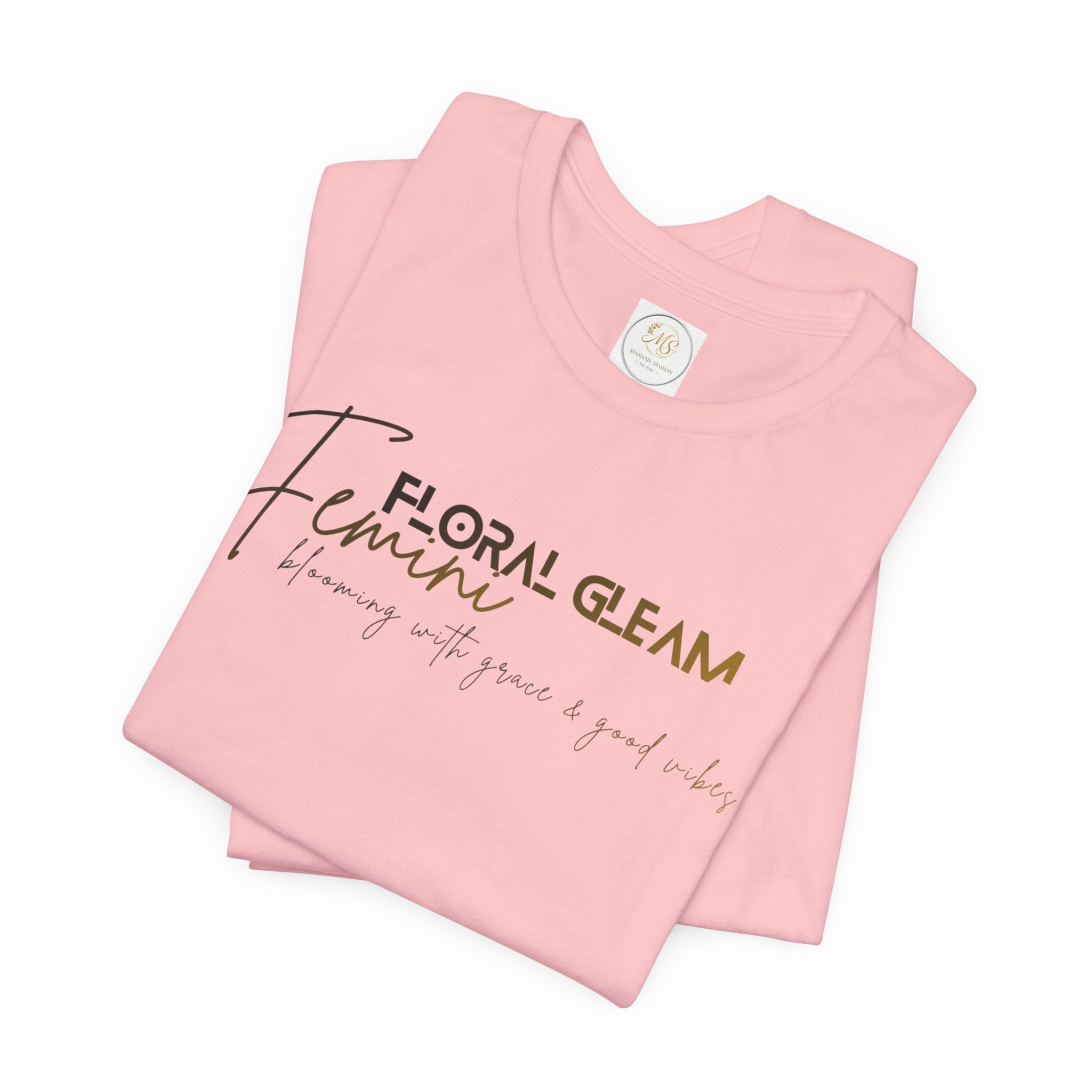 Floral Gleam™ Feminine Aesthetic T-Shirt | Soft Girl Spring '26 Capsule | Minimal Chic Graphic Tee