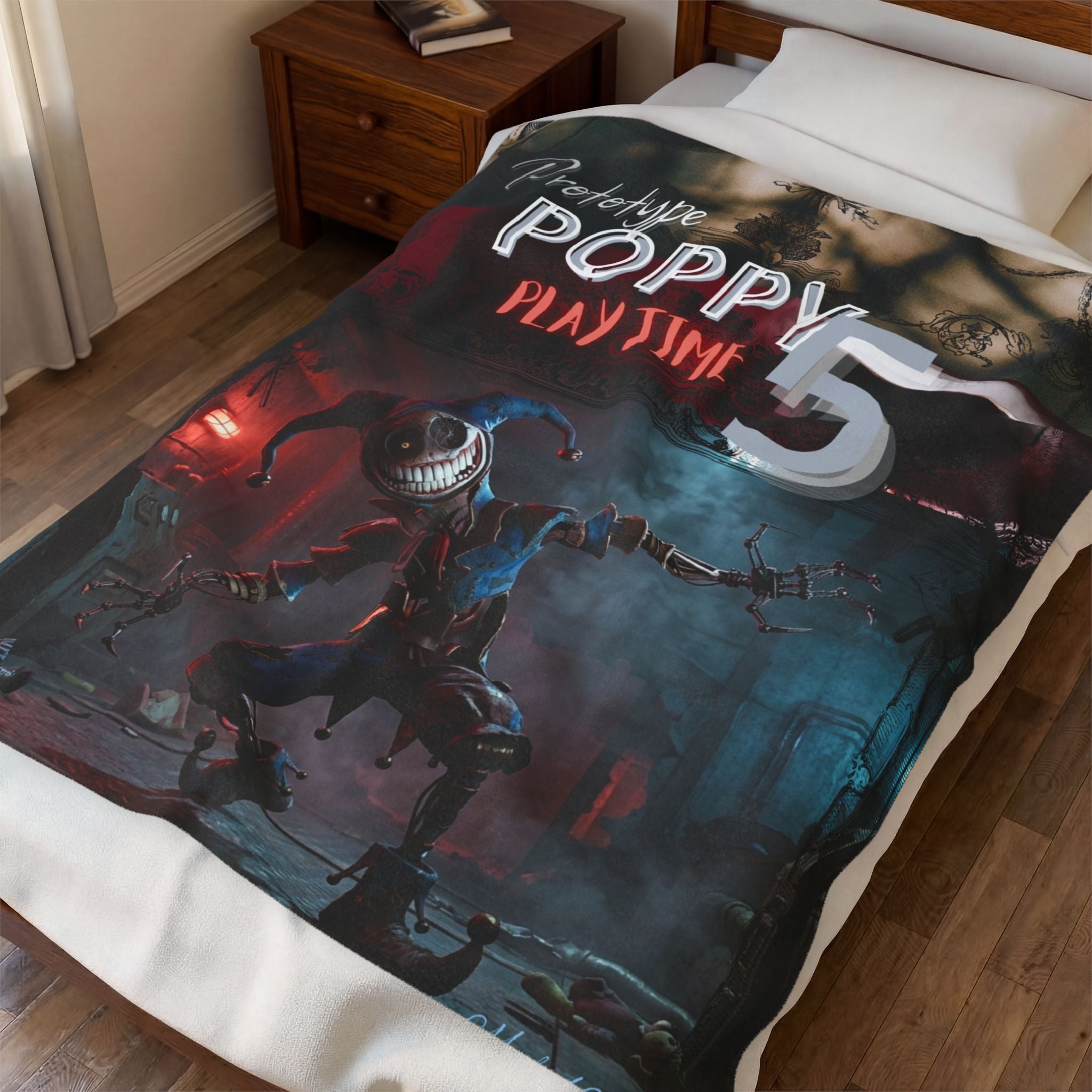 Monster Character Horror Velveteen Plush Blanket | Creepy Game Artwork