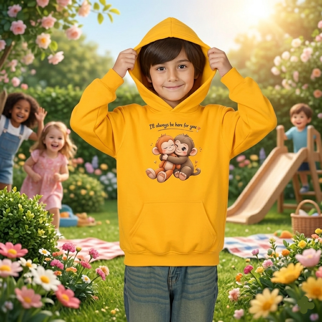 Cozy Monkey Hoodie 🐵💖 | Cute Aesthetic Streetwear