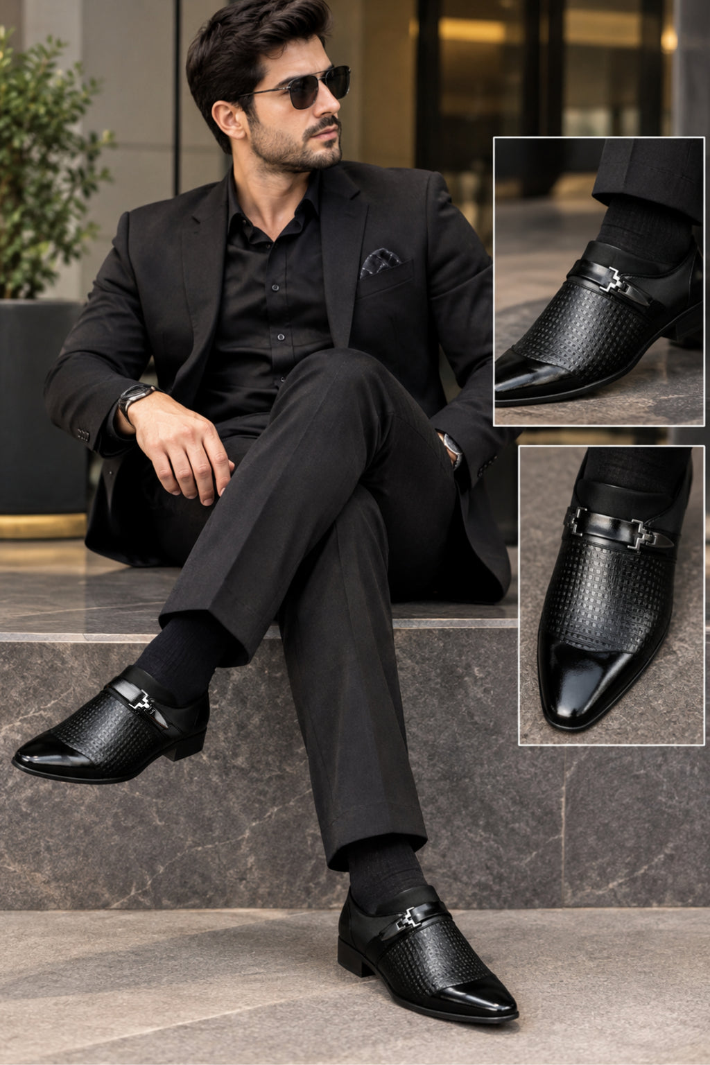 Valencrest™ Executive Leather Shoes – Premium English Shoes for Men | Formal Business Dress Loafers