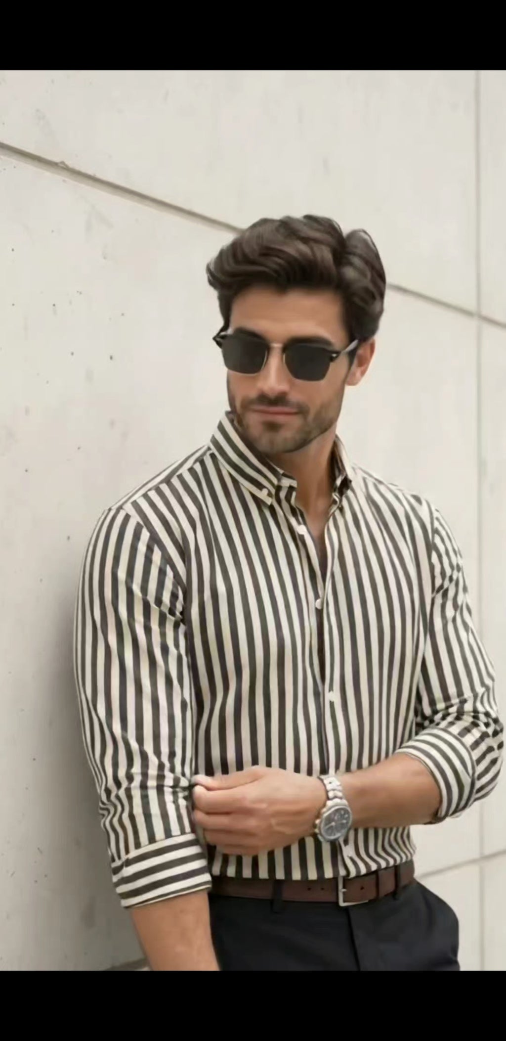 Men's Casual Striped Long-Sleeve Shirt | Autumn Collection Limited Edition '26