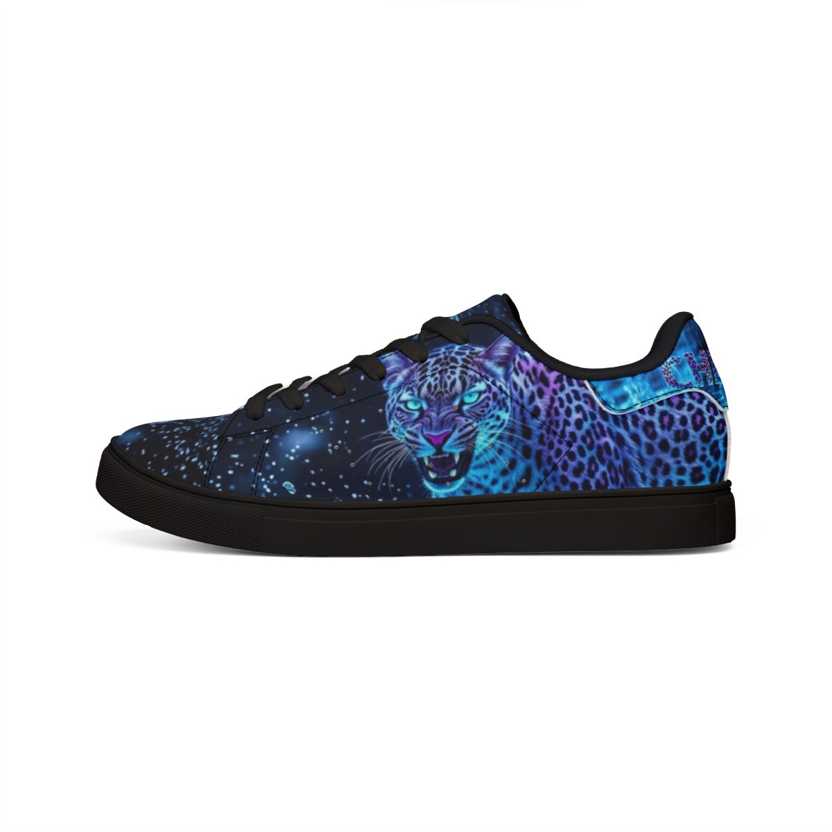 Blue Neon Leopard Galaxy Sneakers – Limited Spring '26 Capsule | Aesthetic Low-Top Streetwear Shoes | Exclusive Drop