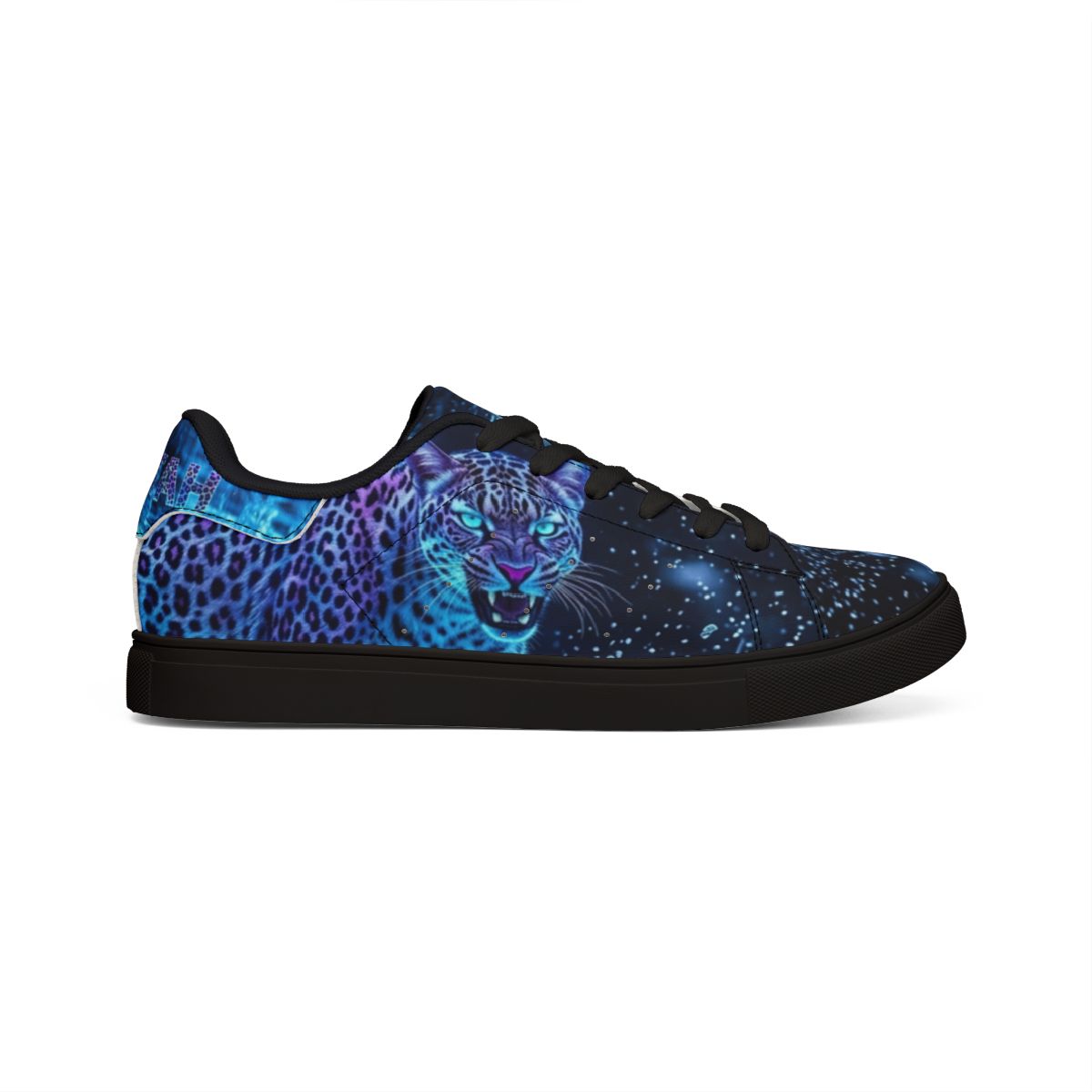 Blue Neon Leopard Galaxy Sneakers – Limited Spring '26 Capsule | Aesthetic Low-Top Streetwear Shoes | Exclusive Drop