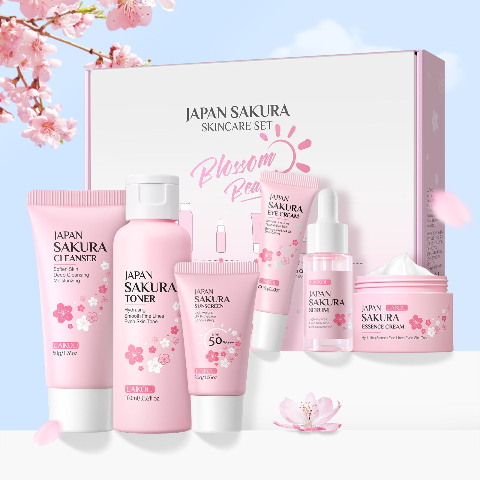 🌸 SakuraGlow™ Cherry Blossom Skincare Set | 50% OFF + Free Shipping Mashail Maison