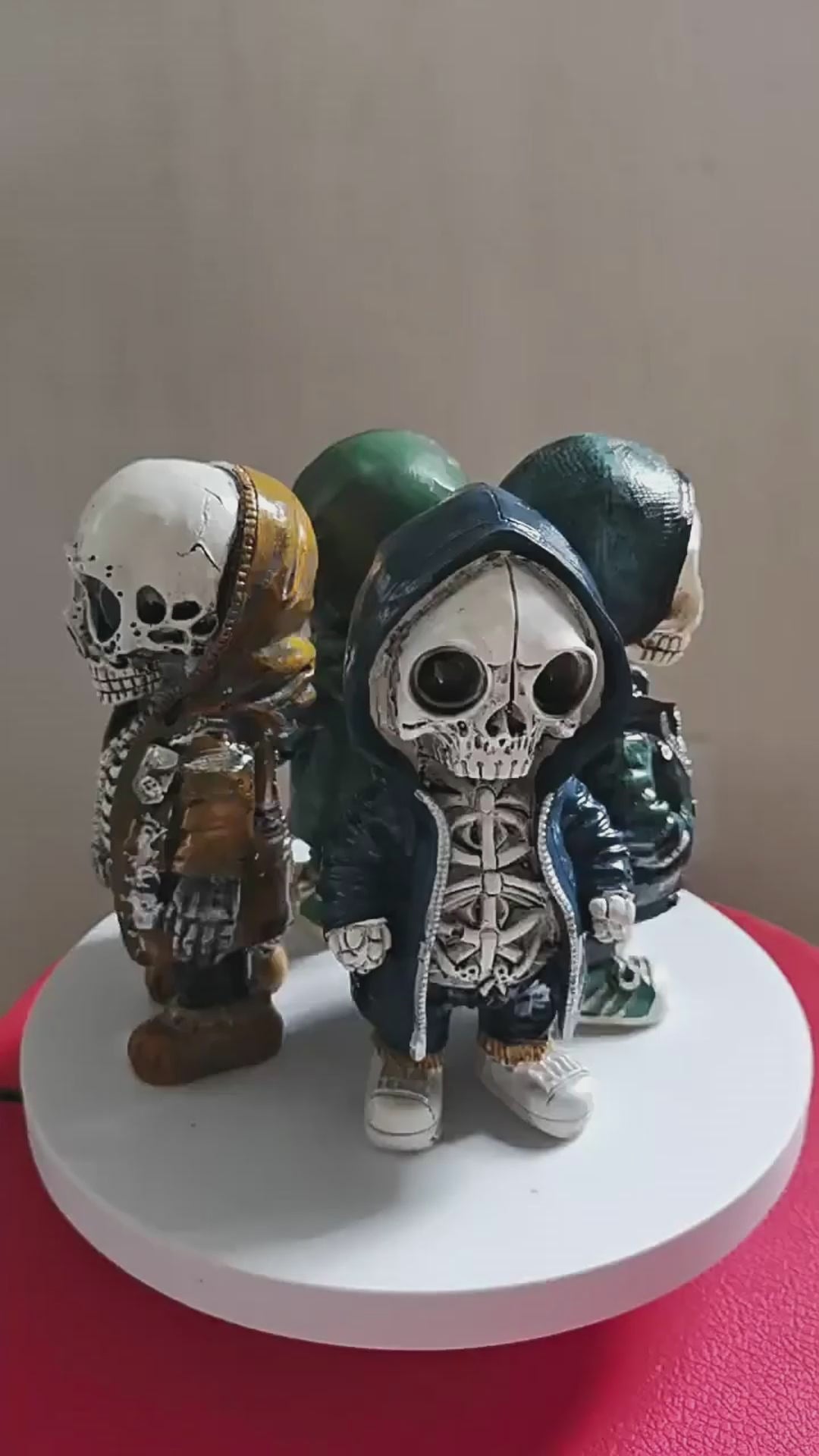 Halloween Cool Skeleton Figurine Resin Ornament | Halloween Collection Limited Edition '26
