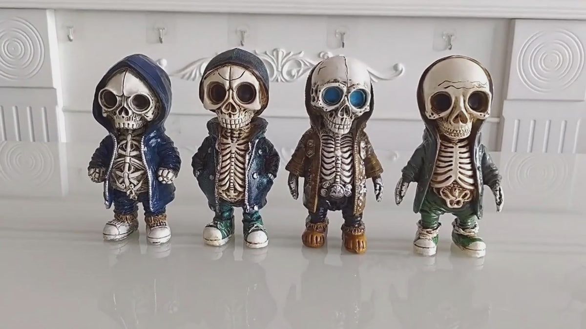 Halloween Cool Skeleton Figurine Resin Ornament | Halloween Collection Limited Edition '26