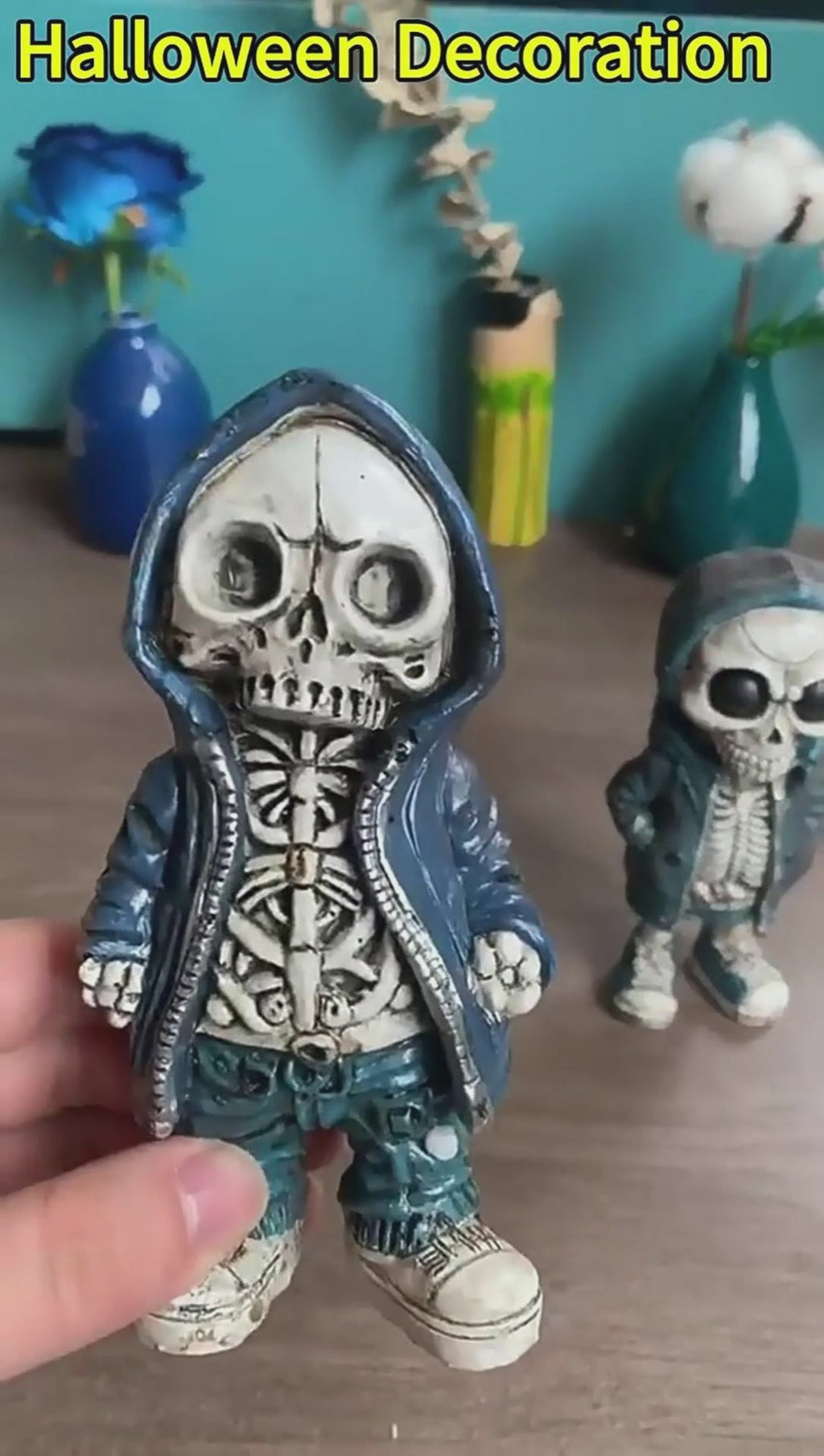 Halloween Cool Skeleton Figurine Resin Ornament | Halloween Collection Limited Edition '26