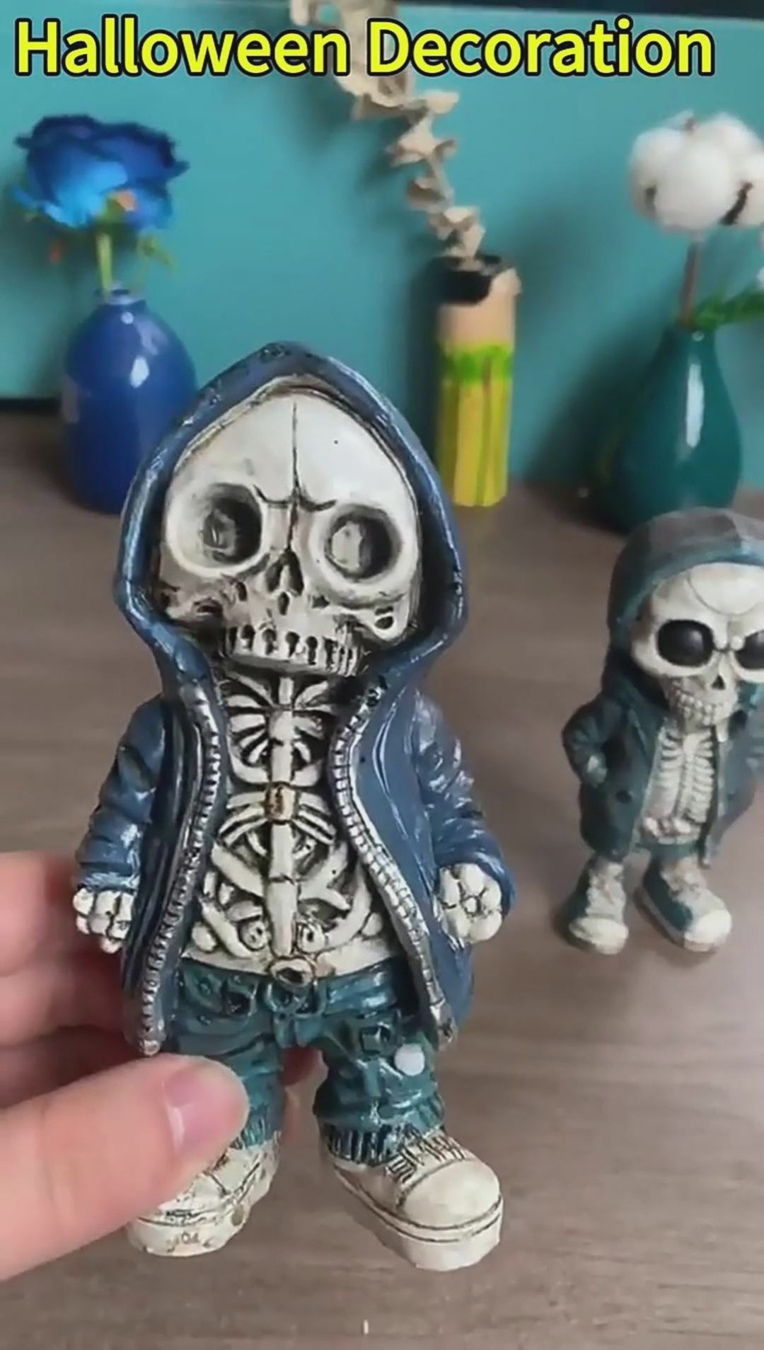 Halloween Cool Skeleton Figurine Resin Ornament | Halloween Collection Limited Edition '26