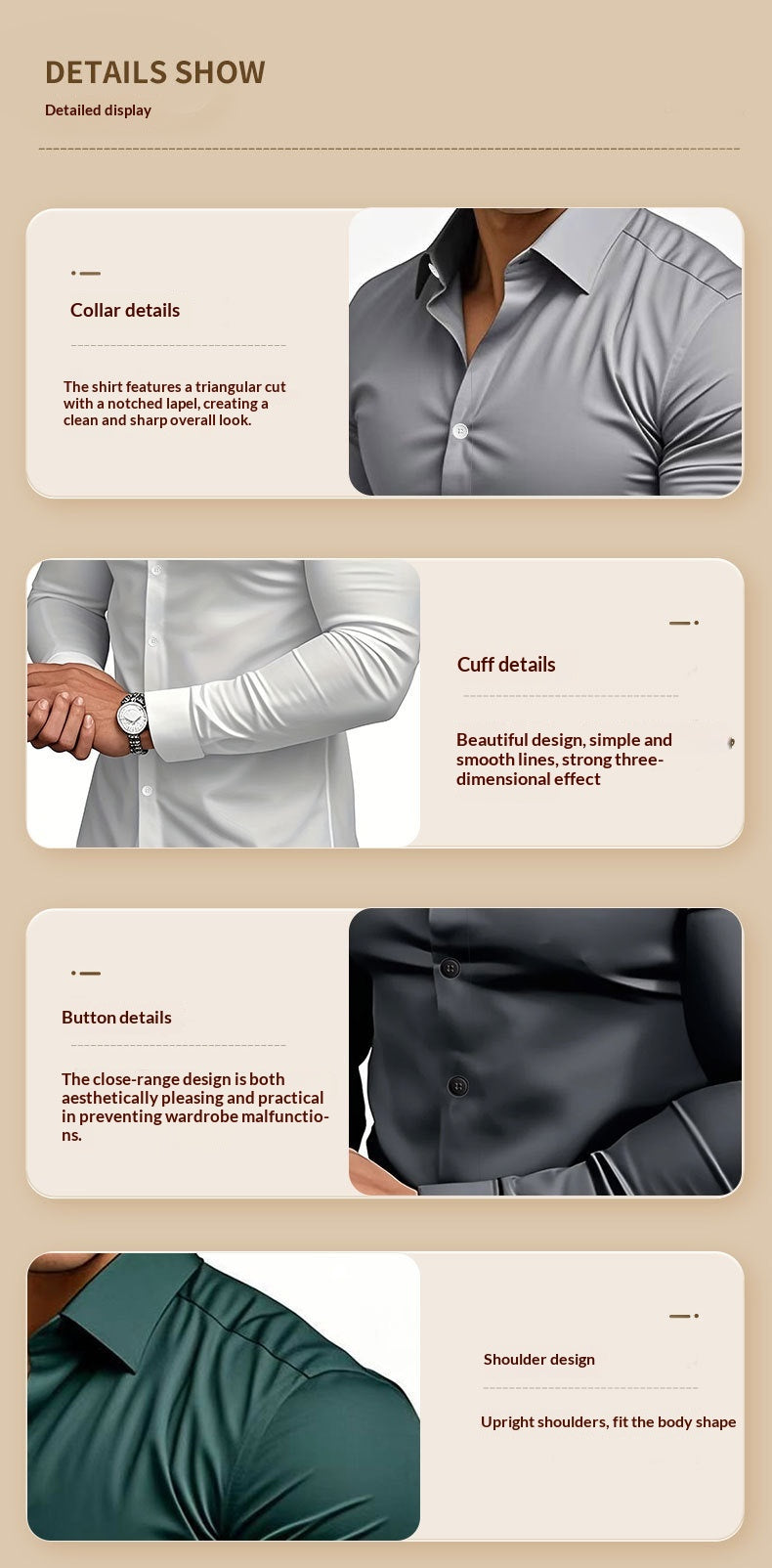 Detailed display of a shirt with text on shirt details.